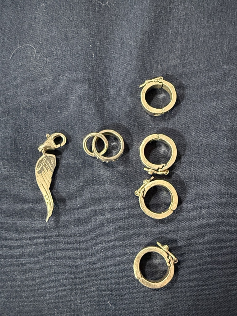 THOMAS SABO Sterling Silver Angel Wing with CZ clip on charm & 1 ring charm